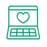 Grafik Laptop mit Herz