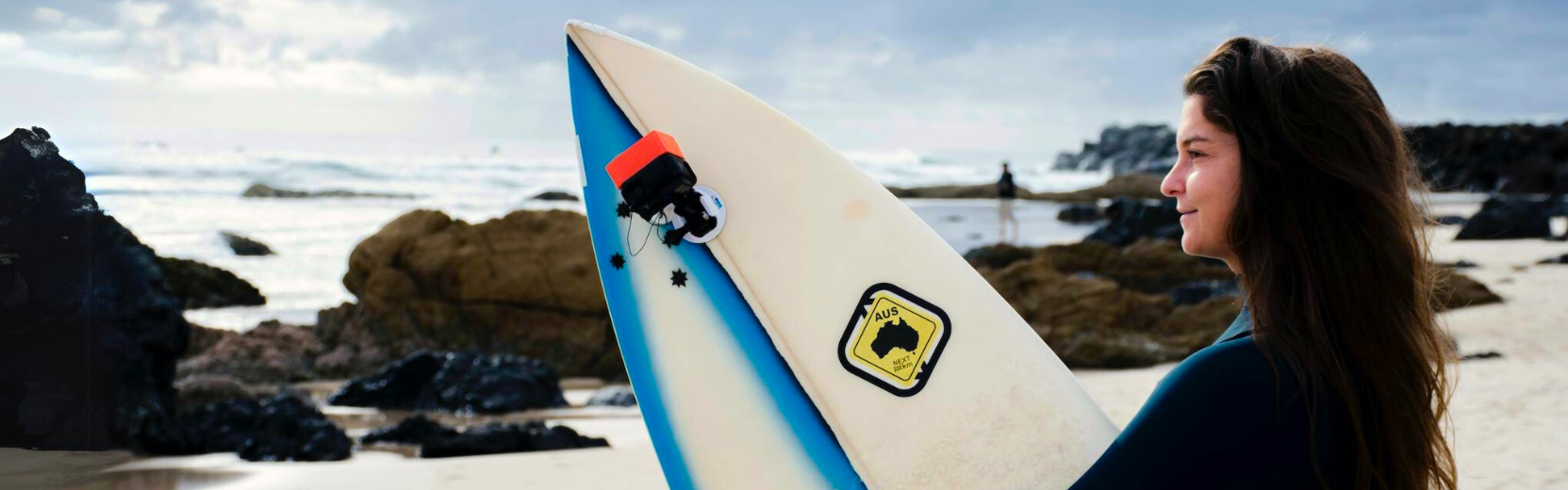 Australien Landesweit Mädchen mit Surfbrett