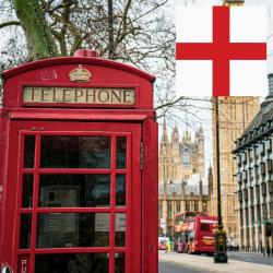 Auslandsjahr England rote Telefonzelle