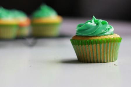 Auslandsjahr Irland grüner Cupcake